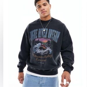 Abercrombie & Fitch Black Rogue River Sweatshirt size M